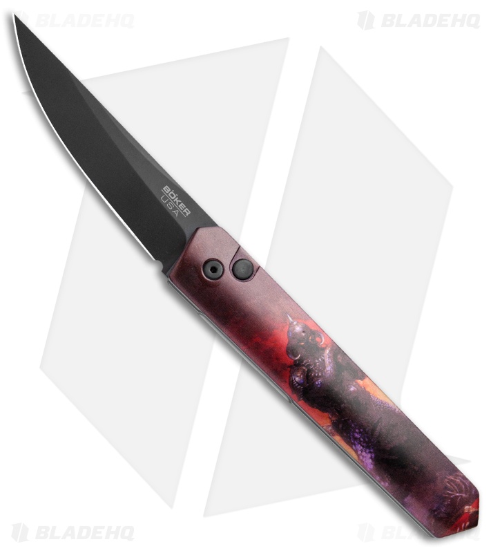 Boker Burnley Kwaiken Automatic Knife Frank Frazetta Series DD3 (3.5" Black)