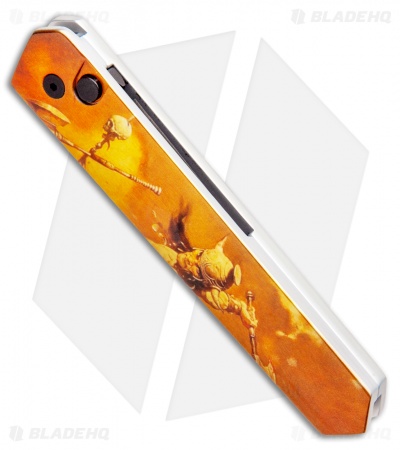 Boker Burnley Kwaiken Automatic Knife Frank Frazetta Series LE Gold (3.5" Black)