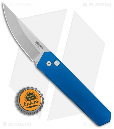 Boker Burnley Kwaiken Compact Automatic Knife Blue (3" Stonewash) Pro-Tech 