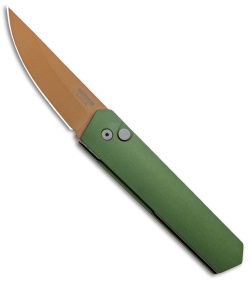 Boker Burnley Kwaiken Compact Automatic Knife OD Green (3" Copper) Pro-Tech 