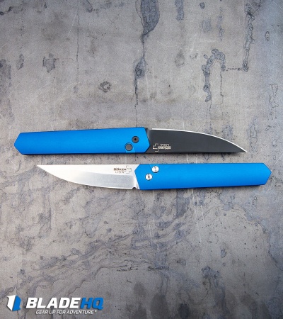 Boker Burnley Kwaiken Automatic Knife Blue (3.5" Black) Pro-Tech 