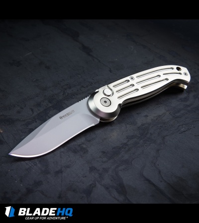 Boker Magnum Drop Point Automatic Knife Champagne (3.25" Bead Blast) 01BO007