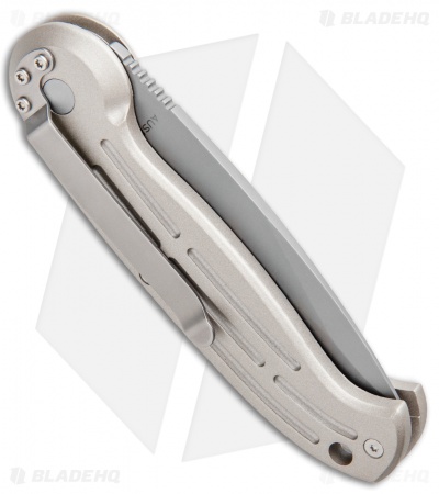 Boker Magnum Drop Point Automatic Knife Champagne (3.25" Bead Blast) 01BO007