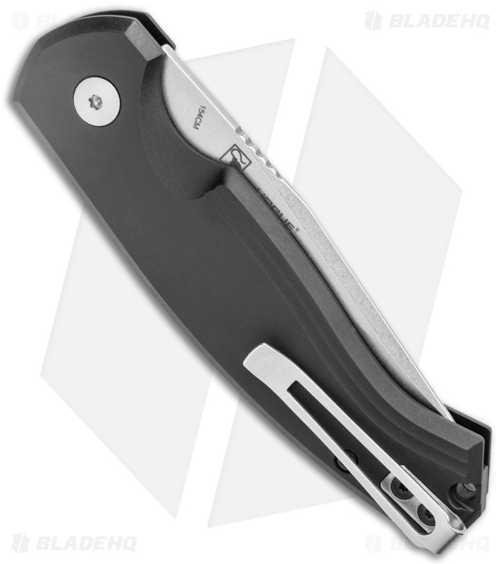 Boker Plus Vox Karakurt Automatic Knife Black Aluminum (3" Stonewash) 01BO363