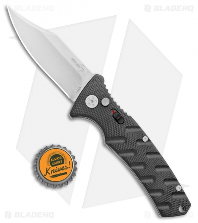 Boker Plus Strike Bowie Automatic Knife Black (3.25" Stonewash D2)