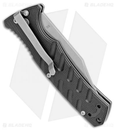 Boker Plus Strike Bowie Automatic Knife Black (3.25" Stonewash D2)