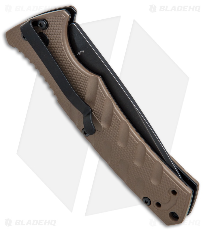 Boker Plus Strike Tanto Automatic Coyote Brown (3.25" Black SW Serr) 01BO461