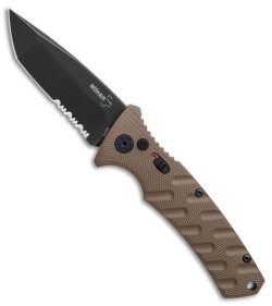 Boker Plus Strike Tanto Automatic Coyote Brown (3.25" Black SW Serr) 01BO425N