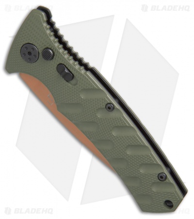 Boker Strike Tanto Desert Warrior Automatic Knife OD Green