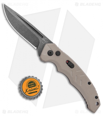 Boker Plus Intention II Automatic Knife Coyote G-10 (3.25" Black SW) 01B0483