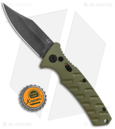 Boker Plus Strike Bowie Automatic Knife OD Green  (3.25" Black SW)