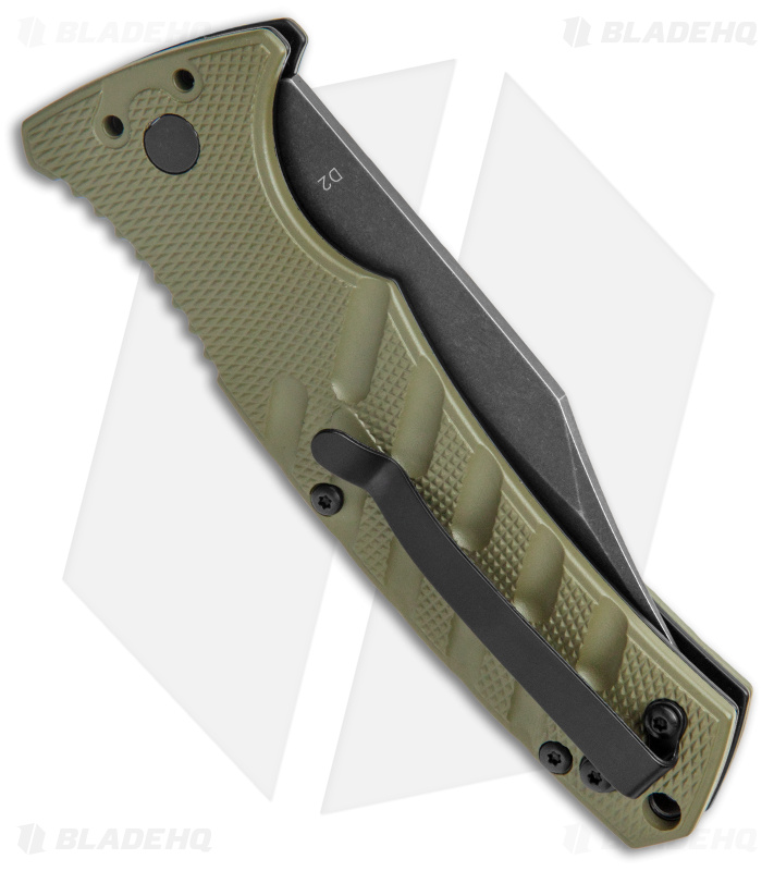 Boker Plus Strike Bowie Automatic Knife OD Green  (3.25" Black SW)