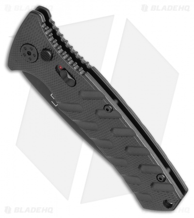 Boker Plus Strike Tanto Automatic Knife (3.25" Black Serr D2)