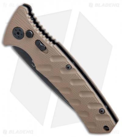 Boker Plus Strike Drop Point Automatic Knife Coyote Brown (3.25" Black SW)