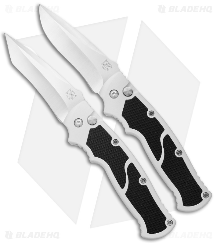 Walter Brend M2 Auto Knife Silver Set (Tanto + Clip Point)