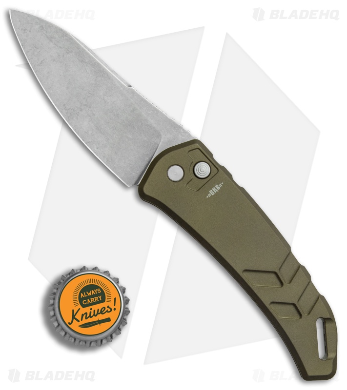 BRS Warhead Automatic Knife OD Green (3.12" Stonewash)