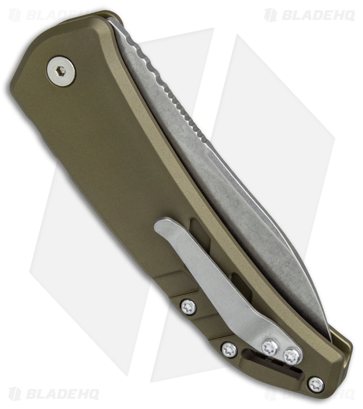 BRS Warhead Automatic Knife OD Green (3.12" Stonewash)