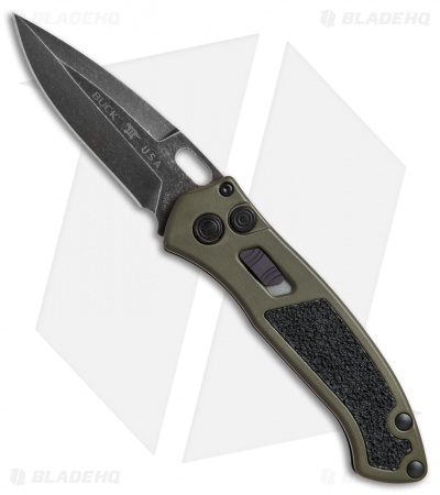 Buck Impact Automatic Knife OD Green (3.125" Black SW) 0898GRS