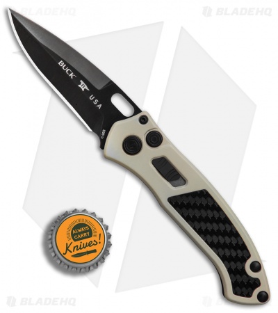 Buck Impact L.E. Legacy Automatic Knife Tan/Carbon Fiber (3.1" Black) 0898TNSLE