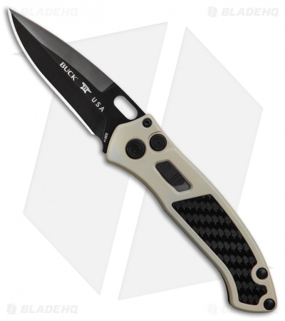 Buck Impact L.E. Legacy Automatic Knife Tan/Carbon Fiber (3.1" Black) 0898TNSLE