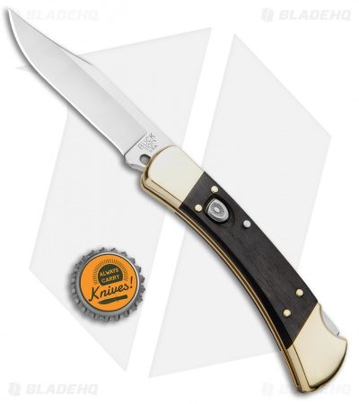 Buck 110 Automatic Lockback Knife Ebony (3.75" Satin)