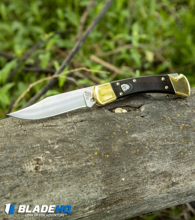 Buck 110 Automatic Lockback Knife Ebony (3.75" Satin)