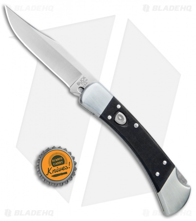 Buck 110 Elite Automatic Lockback Knife Black G-10 (3.75" MagnaCut Satin)