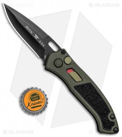 Buck Impact Automatic Knife OD Green (3.125" Black) 0898GRS1