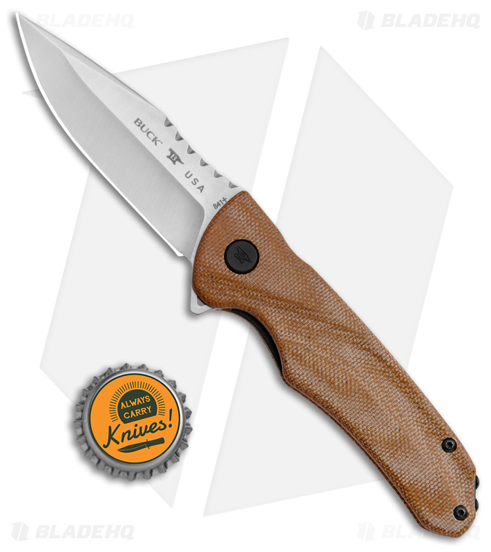 Buck Sprint Classic Pro Liner Lock Knife Natural Micarta (3" Satin) 0841TNS