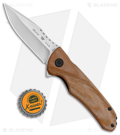 Buck Sprint Classic Pro Liner Lock Knife Natural Micarta (3" Satin) 0841TNS