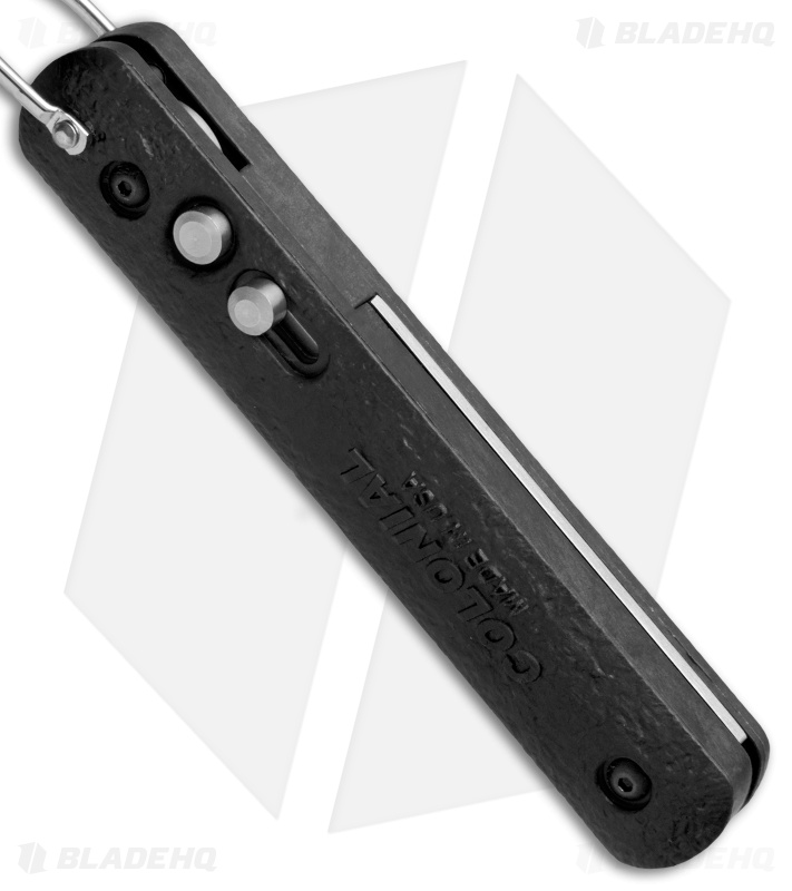 Colonial Knife Company Automatic Knife w/Bail Loop Black (3" Satin Serr) M-724 