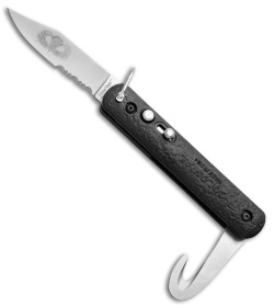 Colonial Knife Company Automatic Knife w/Bail Loop Black (3" Satin Serr) M-724 