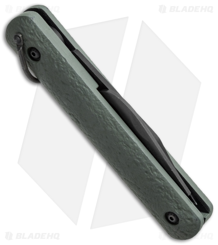 Colonial Ranger Automatic Knife OD Green Bail (3" Black Serr) M-736