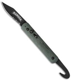 Colonial Ranger Automatic Knife OD Green (3" Black Serr) M-736C