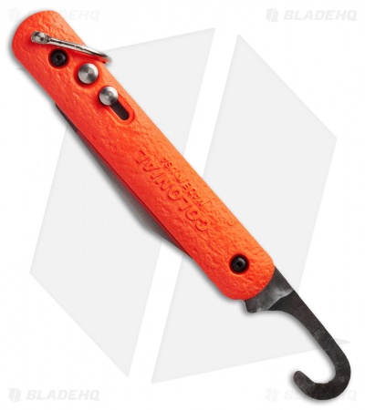 Colonial Knife Company M-724 Orange Auto Rescue Knife Bail Loop/Clip (3" Plain)