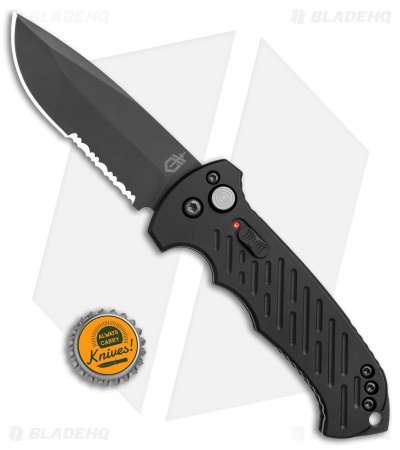 Gerber Auto 06 Automatic Knife S30V Drop Point (3.6" Black Serr) 0377