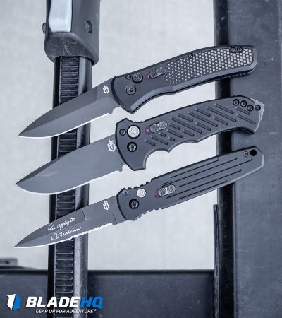 Gerber Auto Covert Automatic Knife (3.8" S30V Black Serr) 30-000137
