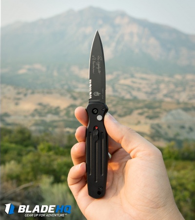 Gerber Mini Covert Automatic Knife Black (2.8" Black Serr) 30-000244