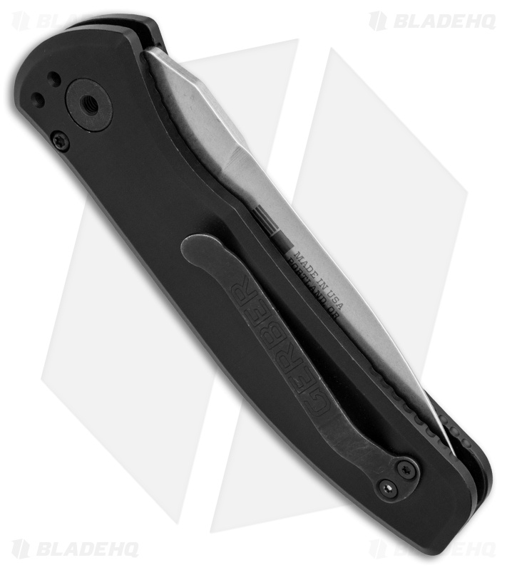 Gerber Empower Automatic Knife Black/White Armor Grip (3.25" SW) 30-001323N