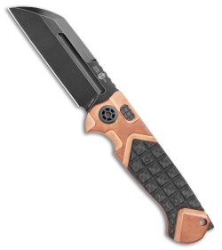 Heretic Knives ADV Butcher Automatic Knife CF/Copper (4" Battleworn Black)