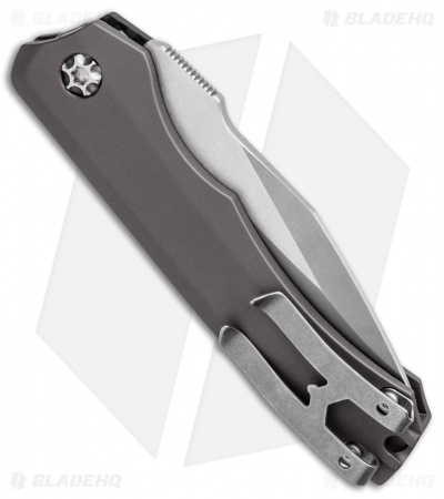 Heretic Knives Wraith Automatic Knife CF/Gray Aluminum (3.6" Stonewash)