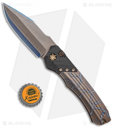 Heretic Knives Wraith Automatic Knife Custom Flamed Ti/San Mai