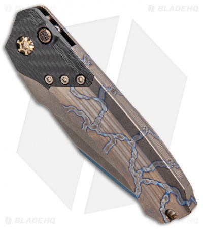 Heretic Knives Wraith Automatic Knife Custom Flamed Ti/San Mai