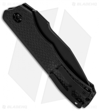 Heretic Knives Wraith Automatic Knife Carbon Fiber/Blue Titanium (3.6" Black)