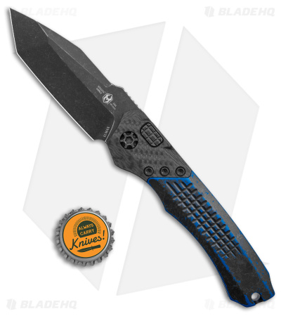 Heretic Knives Wraith Auto Knife Breakthrough Blue (3.75" Battleworn Black) 