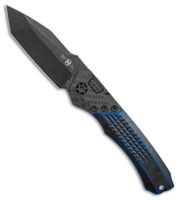 Heretic Knives Wraith Auto Knife Breakthrough Blue (3.75" Battleworn Black) 