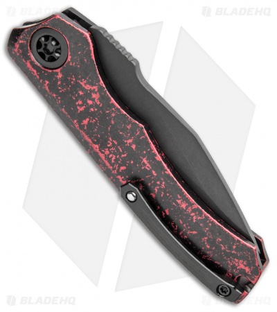 Heretic Knives Wraith Auto Knife Carbon Fiber/Aluminum Red Dist (3.6" Black)