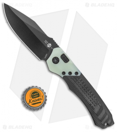 Heretic Knives Wraith Automatic DP Knife Integral CF/Jade (3.75" Black SW)