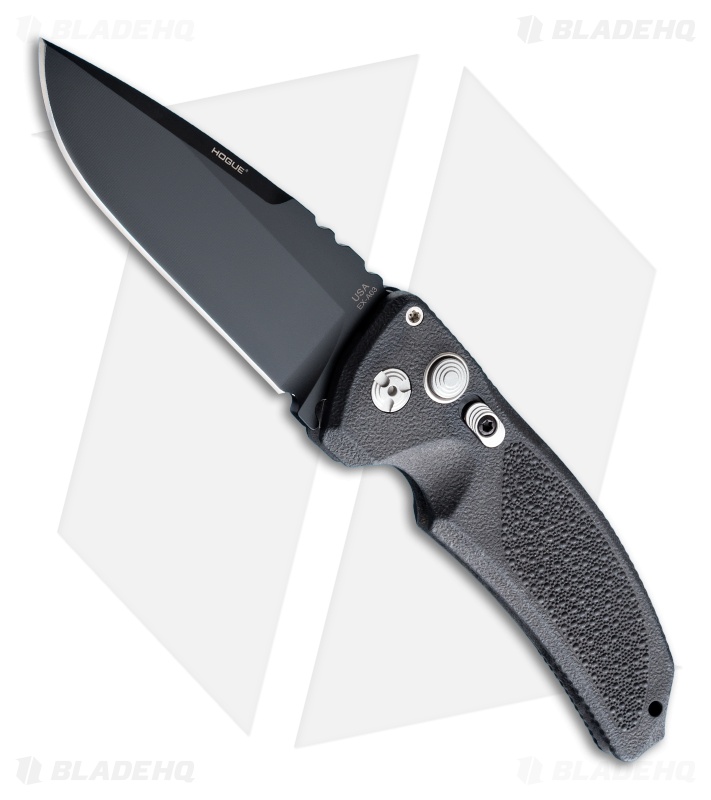 Hogue Knives EX-A03 Drop Point Automatic Knife Black (3.5" Black) 34330
