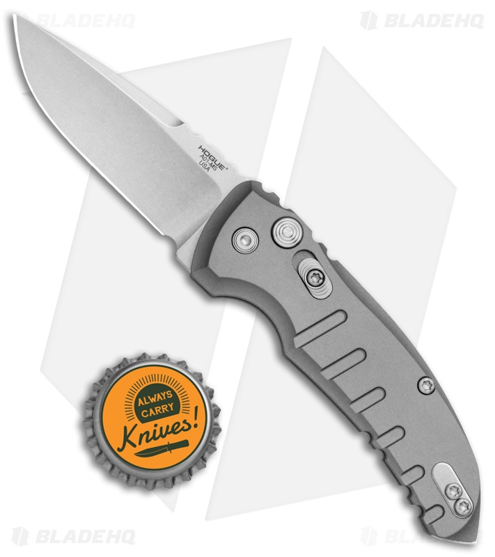 Hogue Knives A01 Microswitch Automatic Knife Gray (2.6" Stonewash) 24112